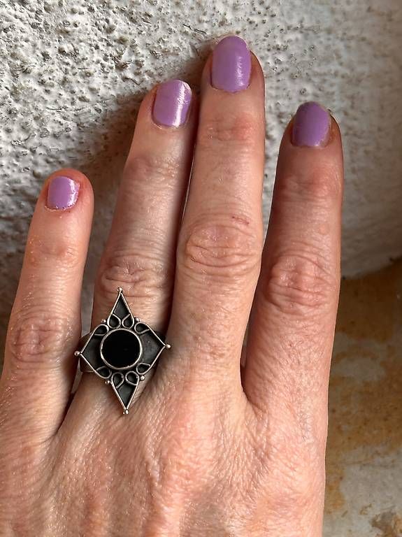Anelli: Silberring ONYX (gr.58) – Usato da Basel venduto da bellespirit 1