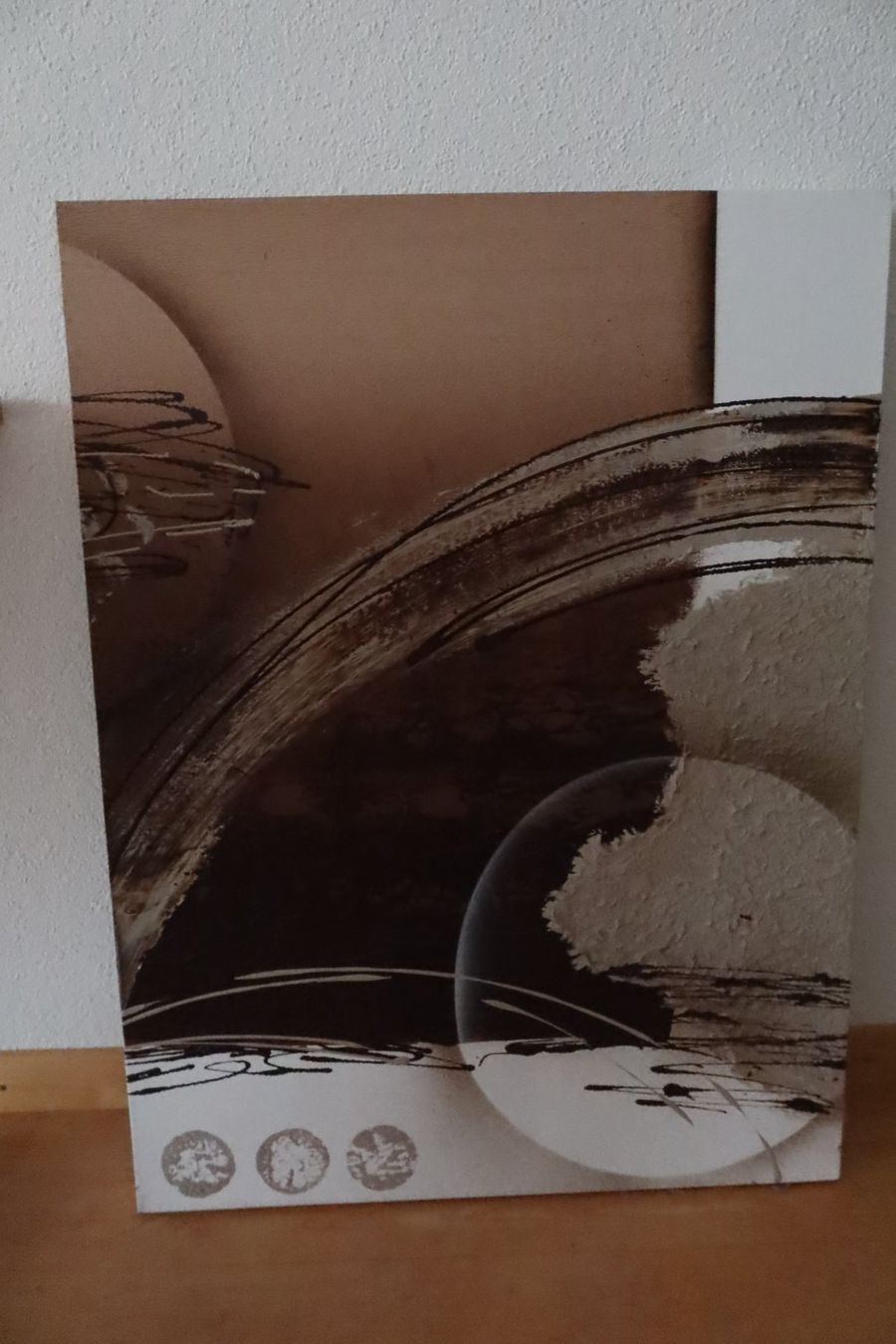 Foto & Immagini: Bild/Leinwand handbemalt braun/beige, 60x80cm – Usato da Rütihof venduto da Melser2