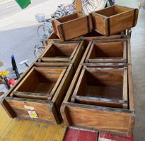 Holz Kisten Set mit Metallverstärkung Handarbeit