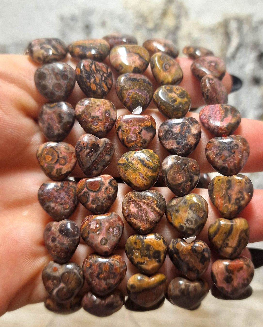 Minerali & Pietre curative: Leoparden Jaspis Herz Armband – Nuovo (secondo la descrizione) da Matzingen venduto da Shay_Crystalz 1