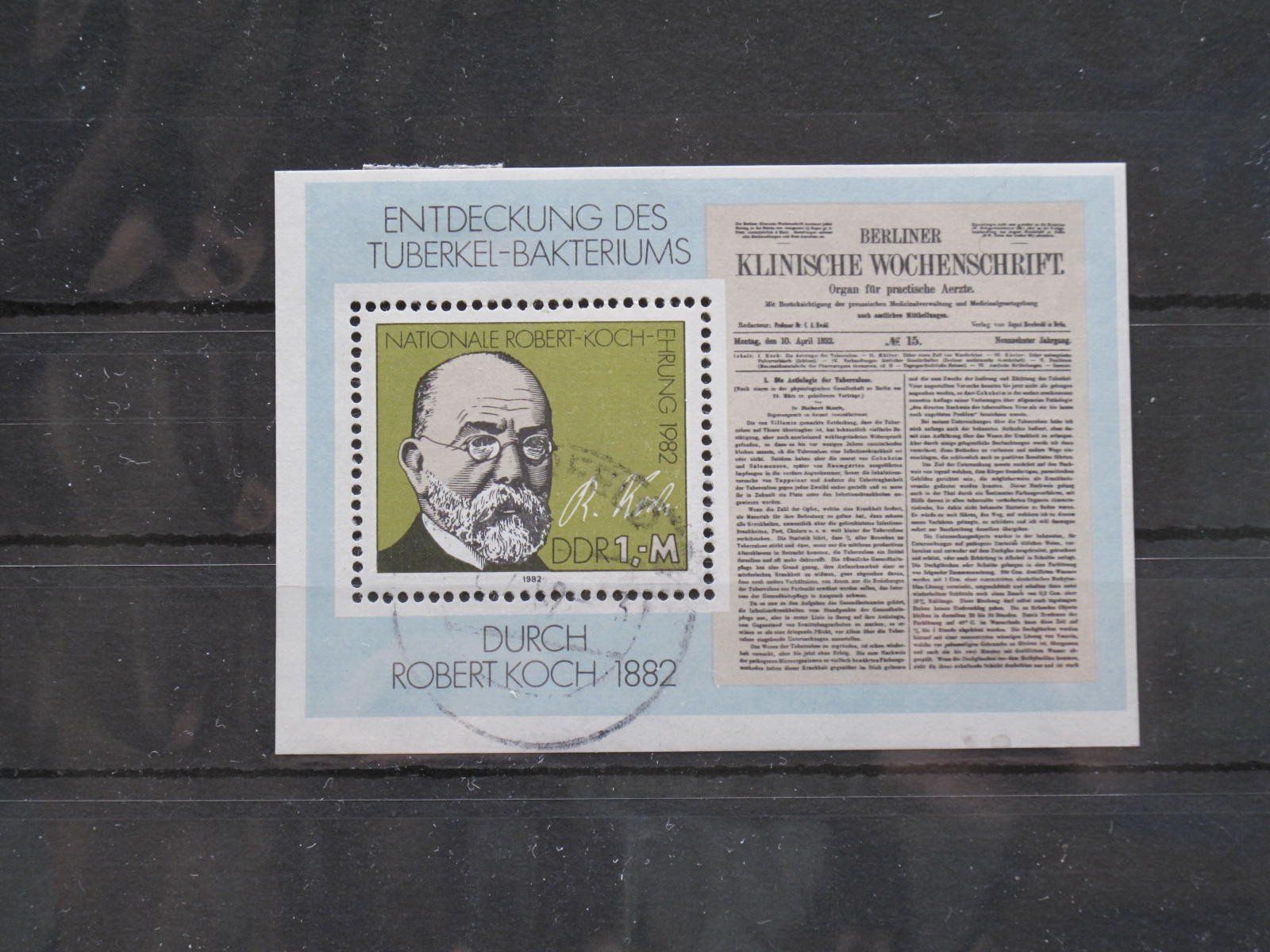 Tutti i francobolli: DDR 1982 R.Koch Tuberkulose  Block 67 gest. – Usato da Wil SG venduto da fva01