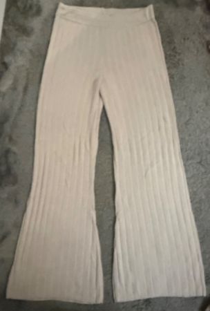 H&M Strickhose Beige, Grösse S,