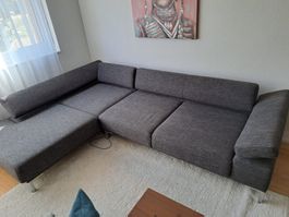 Ecksofa grau Stoff guter Zustand 290x200cm
