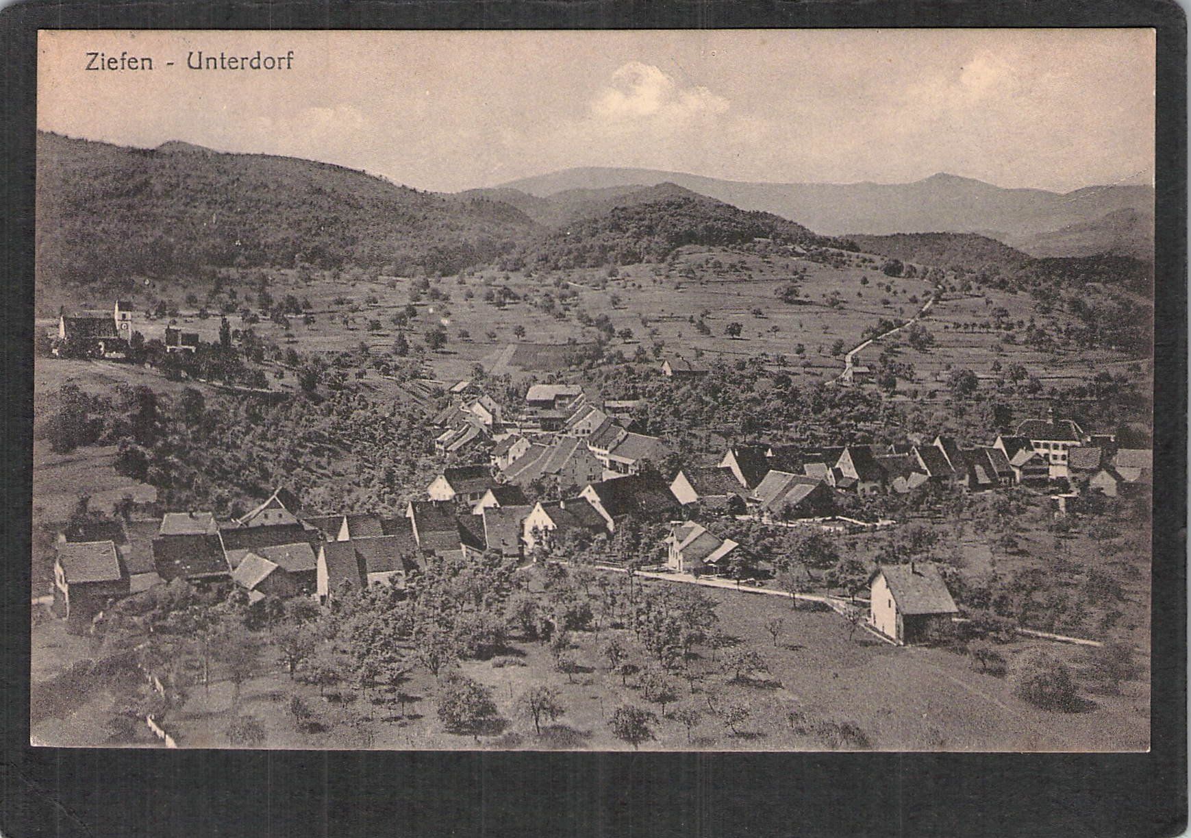 Cartoline postali: #Ziefen - Unterdorf , gel. 1922 – Usato da Reichenburg venduto da Pipo-67