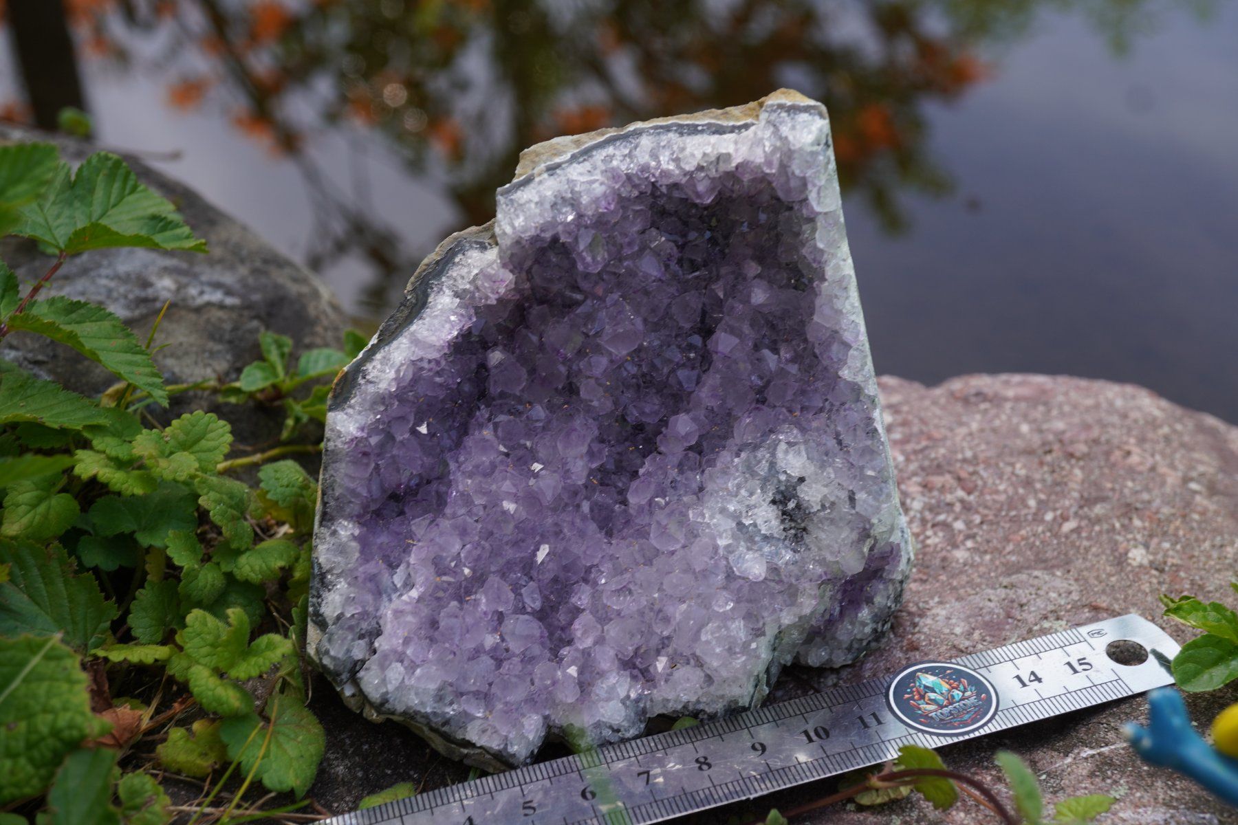 Minerali & Pietre curative: Amethyst Drusen Stück  ca 9cm x 10cm    no1 – Nuovo e nell'imballaggio originale da Eschenbach SG venduto da topstone 1