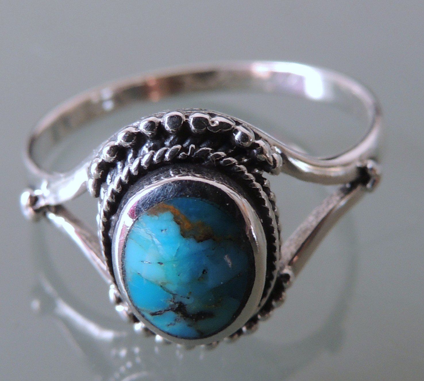 Anelli: Silber 925 Türkis Fingerring Gr. 59 – Nuovo e nell'imballaggio originale da Waldenburg venduto da schaller707 2