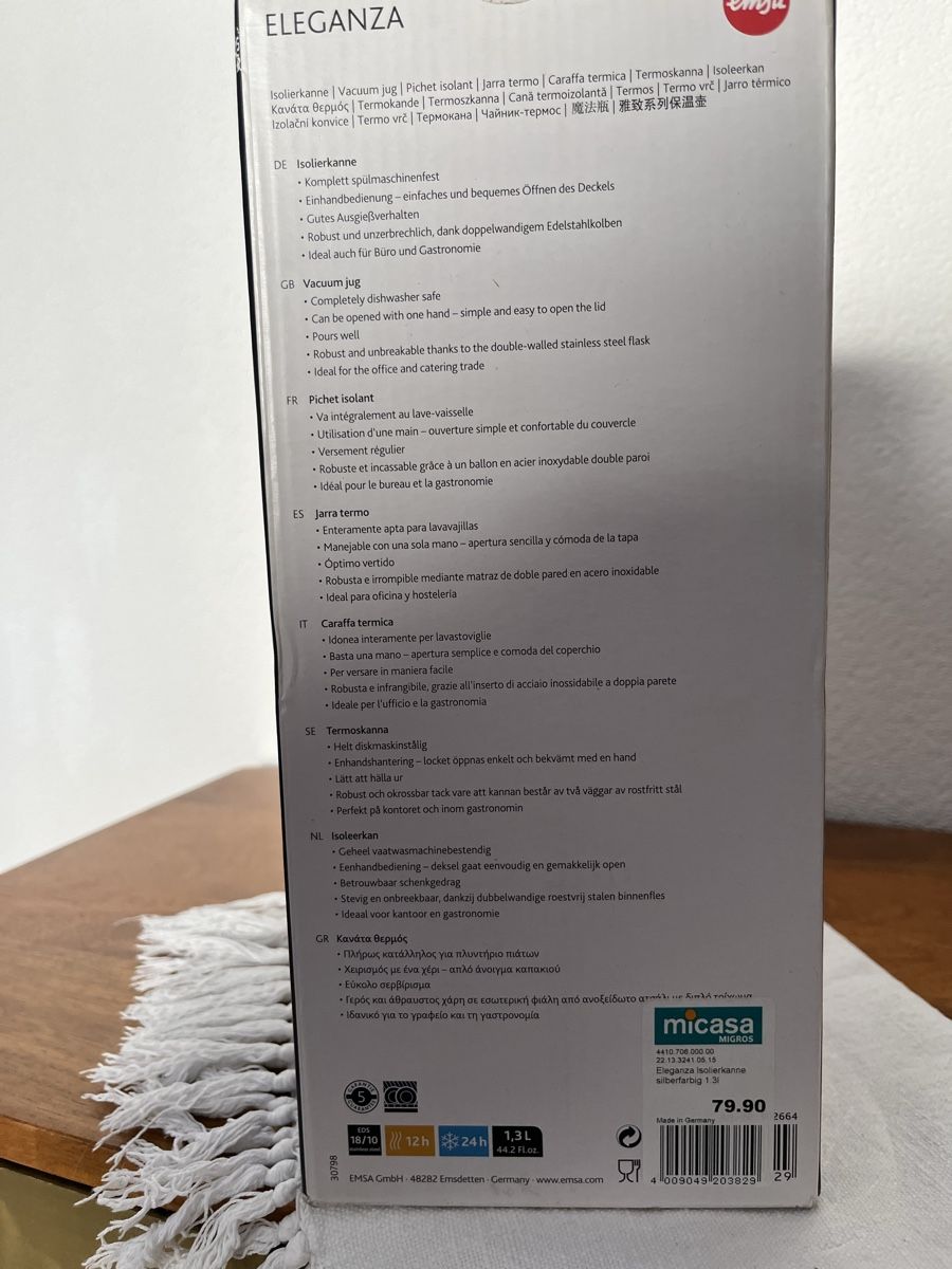 Emsa Teiere: Isolierkanne – Nuovo e nell'imballaggio originale da Davos Platz venduto da butzele13 2