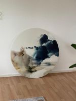 Rundes Wandbild mit Winterlandschaft - Einzigartiges Dekor
