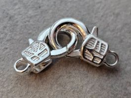 2x Verschluss Karabiner Schmuck Kette Endteile Basteln