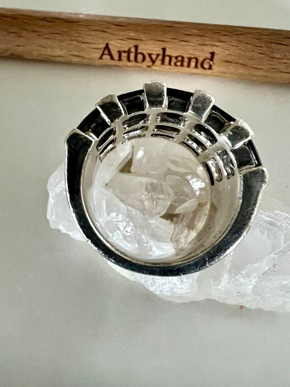 Anelli: Designer Statement Silberring 925+MP- Onyx facettiert - 22g – Usato da Ruswil venduto da artbyhand 9