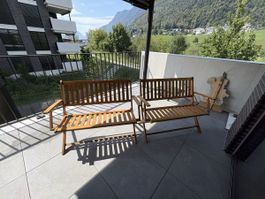 2x Holz Gartenbank Klappbar