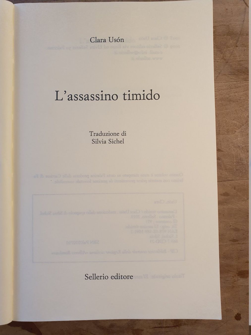 Bücher: lAssasino timido Clara Uson Sellerio – Gebraucht aus Zürich von loosebone 4
