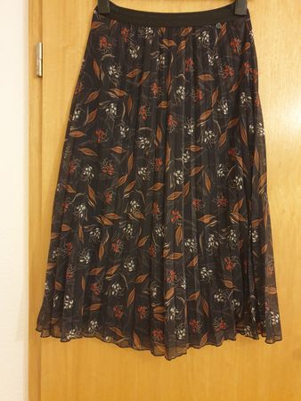 Jupe plissée, S, NILE imprimé floral, bon état, viscose 