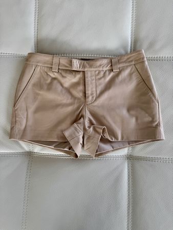 Guess by Marciano Genuine Leather Shorts, Beige Size XS