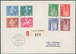 1963 - Postgeschichte + Baudenkmäler - Leuchtstoff - FDC ET