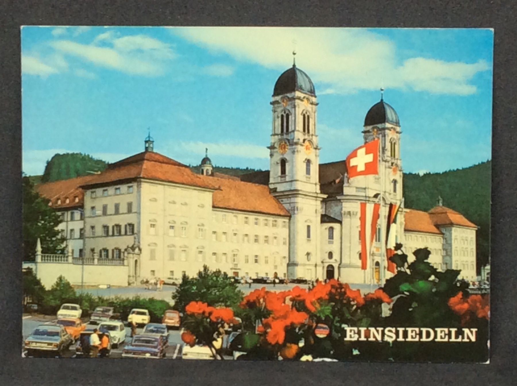 Ansichtskarten: Kloster Einsiedeln, Schweiz – Gebraucht aus Widnau von Brusi9