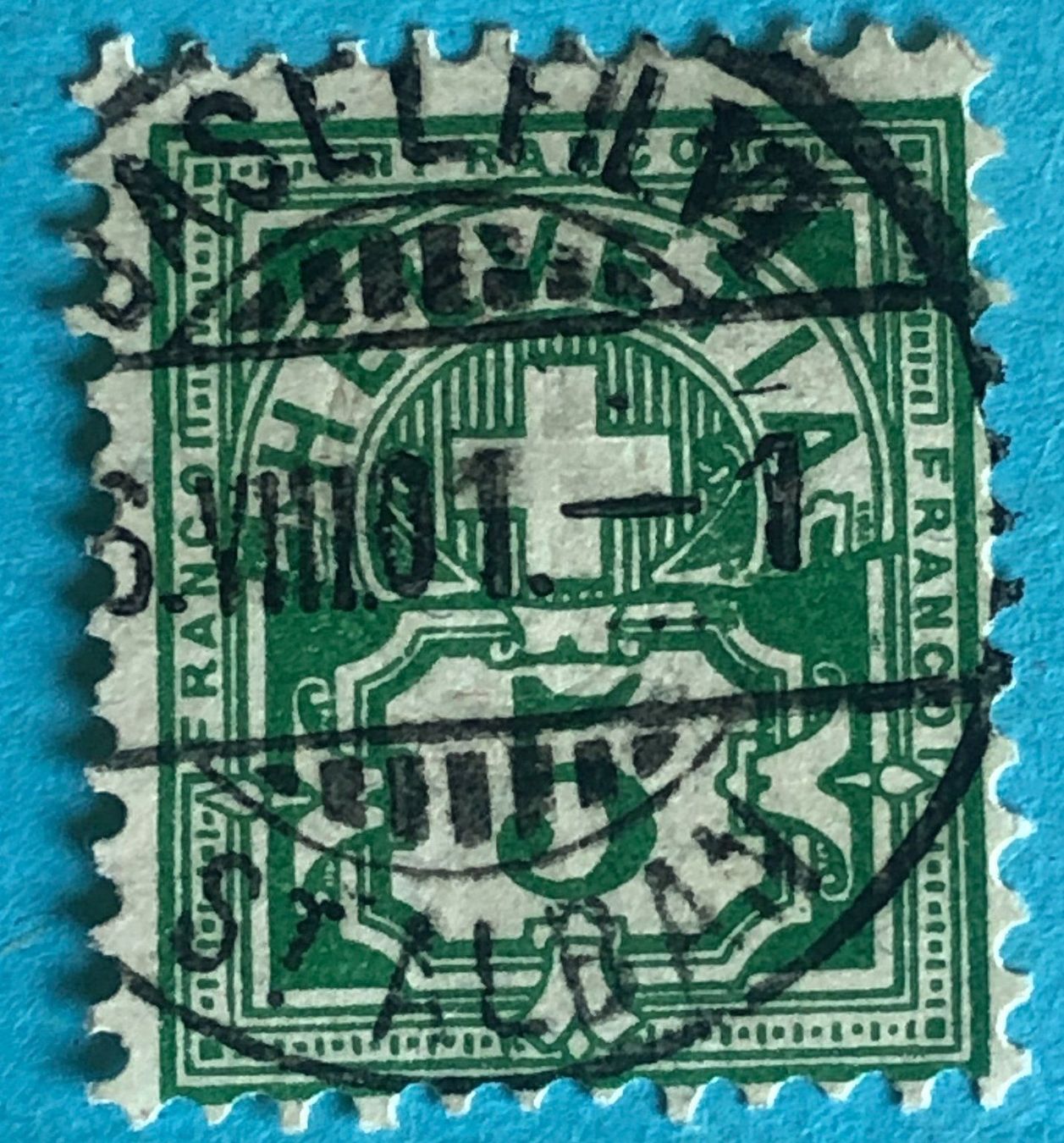 Tutti i francobolli: Ziffermuster mit Vollstempel – Usato da Aarau venduto da Billa007