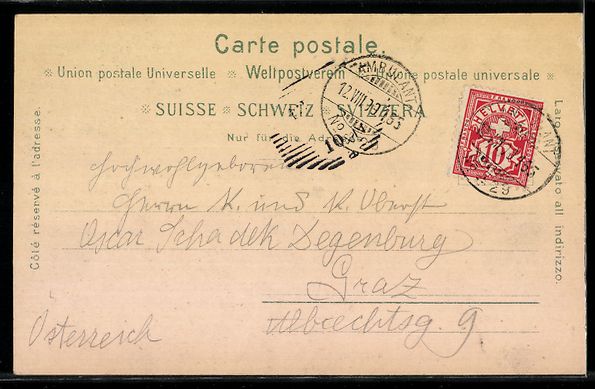 Cartoline postali: Litho Luzern, Vierwaldstättersee, Panor – Usato da Berlin venduto da bartko-reher 1