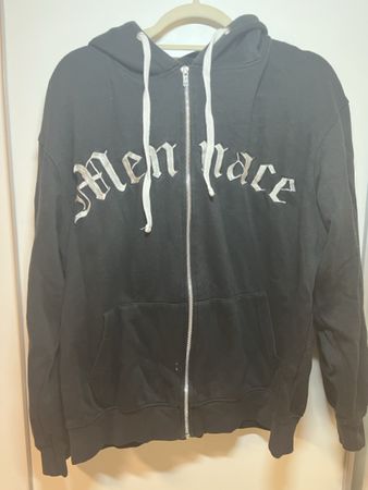 Streetwear Hoodie Schwarz Kapuzenpullover Grösse M