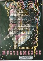 MUSTERMESSE BASEL MASKENBAELLE 1950 - Original Plakat