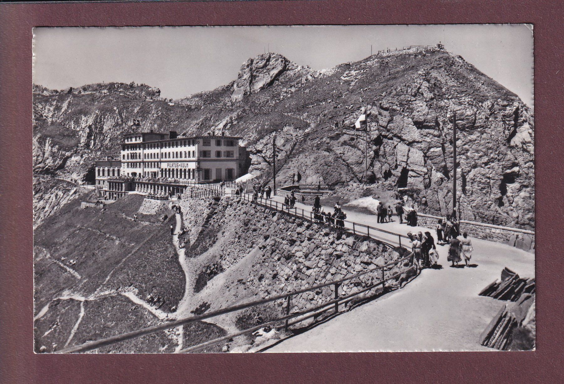 Cartoline postali: Hotel PILATUS-KULM - 1957 – Usato da Pully venduto da nicecards
