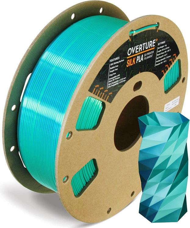 Overture Silk PLA 3D Printer Filament 1.75mm