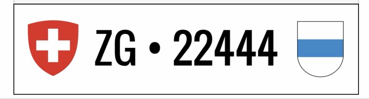 Insegne: Kontrollschild / ZG • 22444 – Nuovo (secondo la descrizione) da Wohlen AG venduto da xX_MoDz_Xx