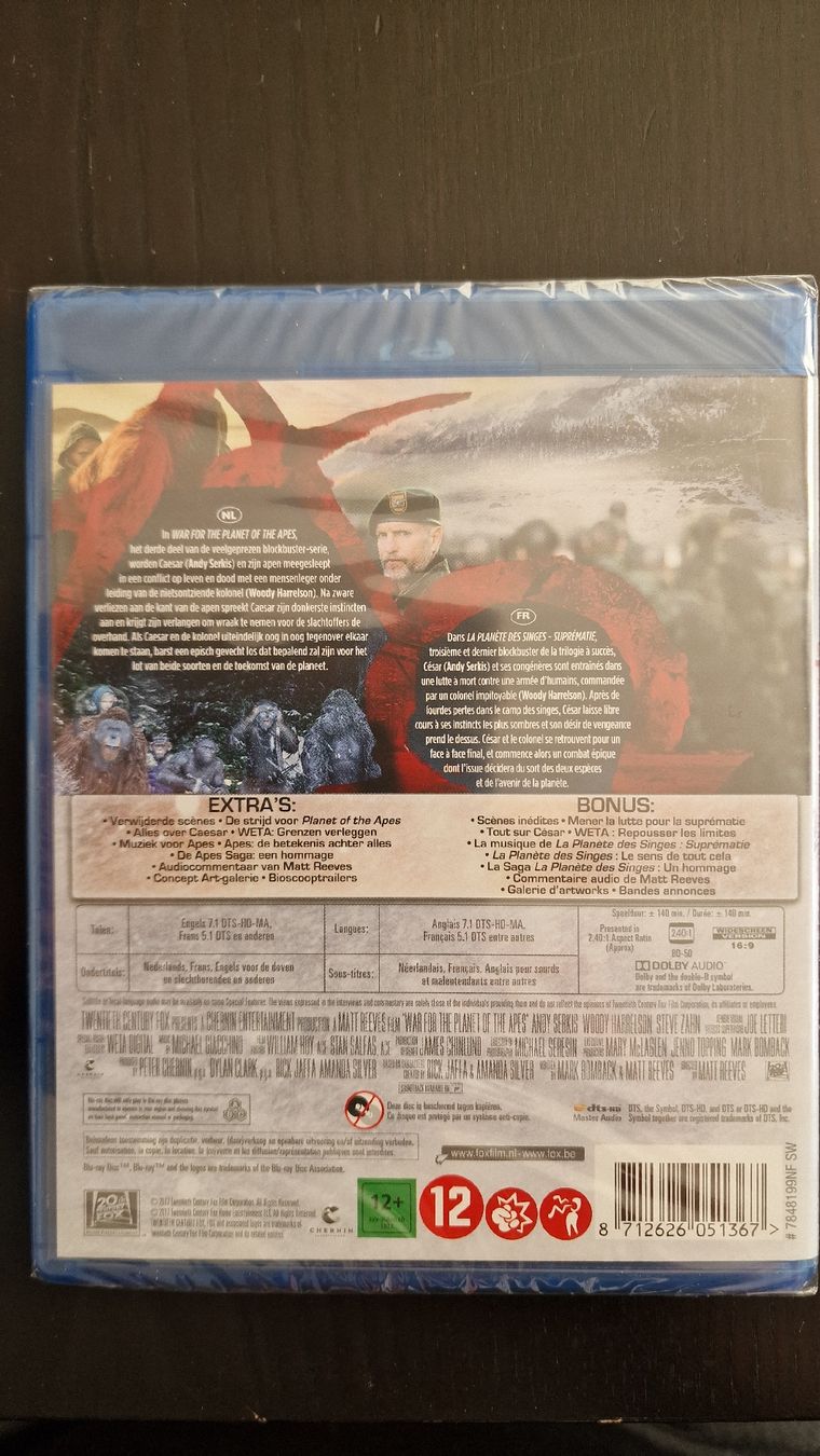 Tutti i DVDs: La Planète des Singes Suprématie – Nuovo e nell'imballaggio originale da Bussigny venduto da Clapman 1