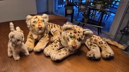 Drei Stofftiere Wildkatzen Steiff antik guter Zustand