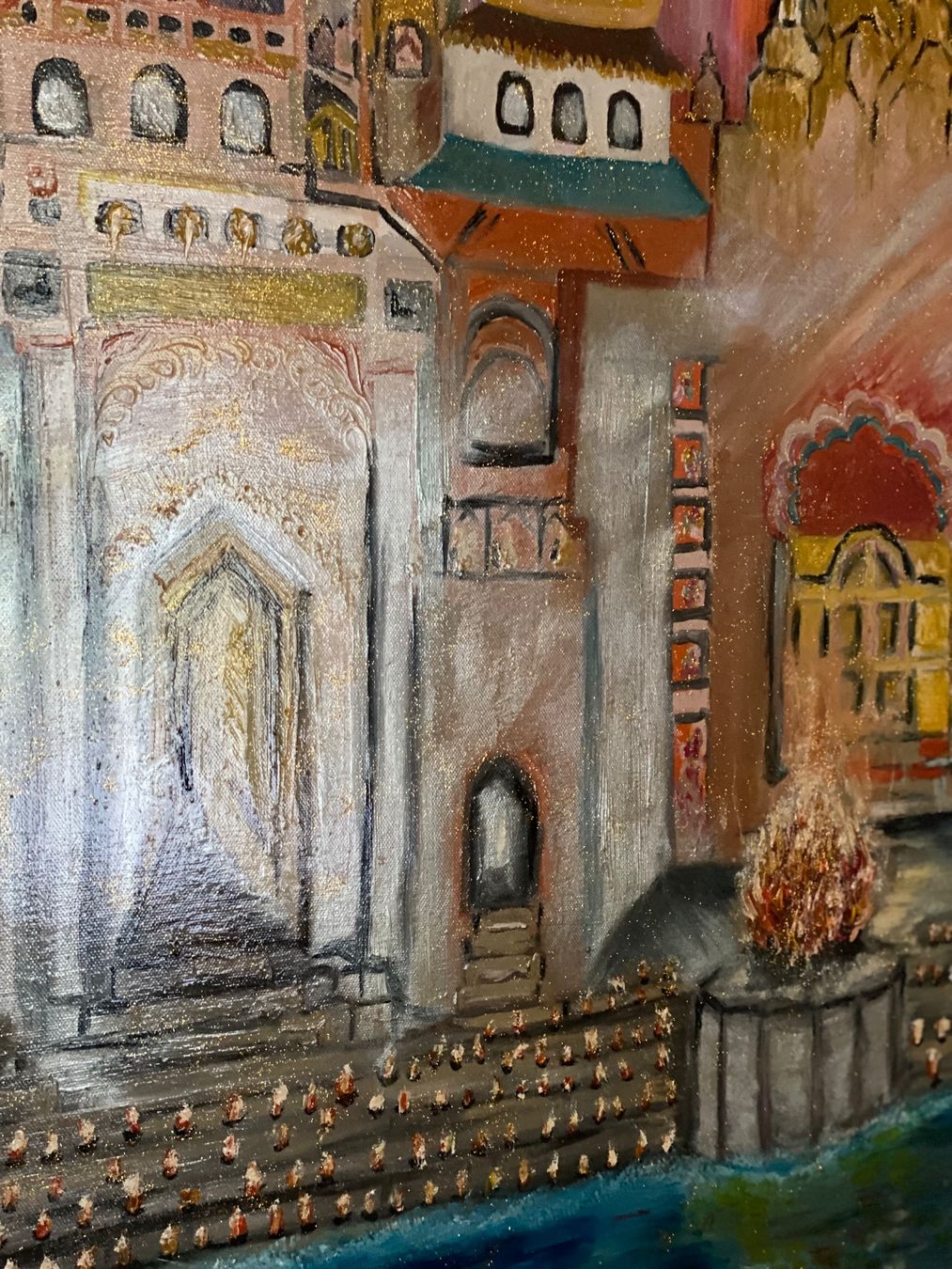 Foto & Immagini: Oil Bild Indien Varanasi/Kunst Doks – Nuovo e nell'imballaggio originale da Beromünster venduto da dok_b8mf 4