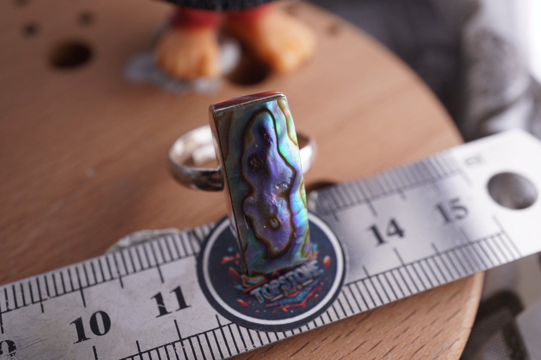 Minerali & Pietre curative: Abalone Paua ring Grösse  Variabel     (Räumung!) – Nuovo e nell'imballaggio originale da Eschenbach SG venduto da topstone 3