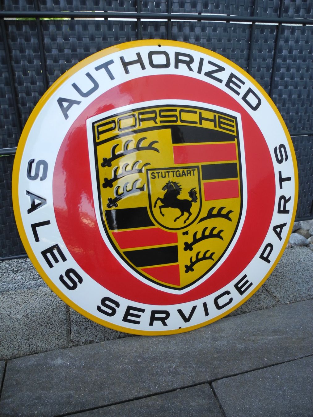 Porsche Insegne: GROSSES PORSCHE EMAILSCHILD – Nuovo (secondo la descrizione) da Reinach AG venduto da Huckleberrysix 4