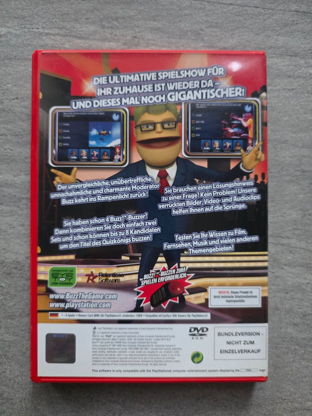 Sony Giochi: PlayStation 2 Spiel BUZZ Das grosse Quiz – Usato da Münchenbuchsee venduto da RipiRip 2