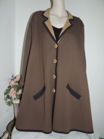 SCHÖNER STRICK-MANTEL WOLLE  MADELEINE NEU XL