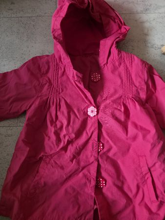 Pinke Kinderjacke mit Kapuze, Grösse 92 (24-30 Monate)