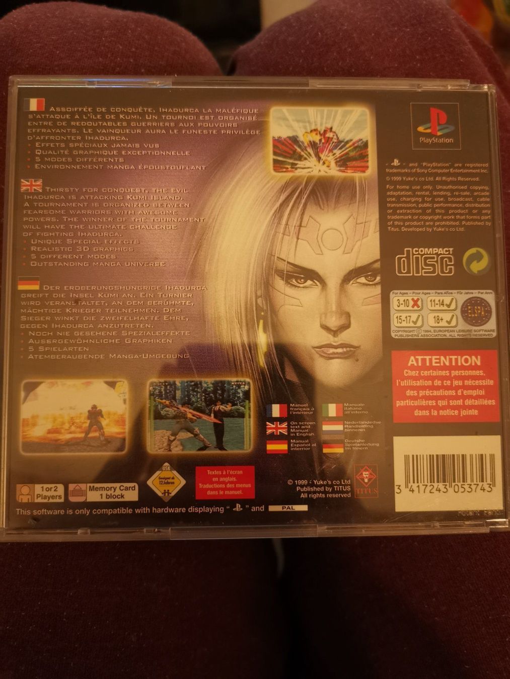 Sony Spiele: Evil Zone PS1 – Gebraucht aus Delémont von  2