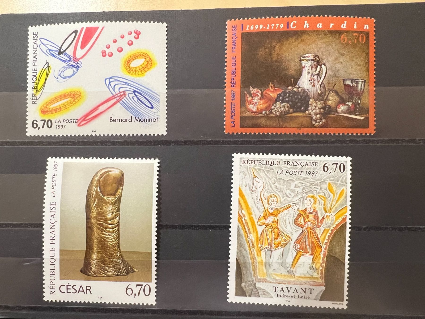 Tutti i francobolli: 4 tableaux Musée Imaginaire 1997** – Nuovo e nell'imballaggio originale da Lausanne venduto da ffhoud