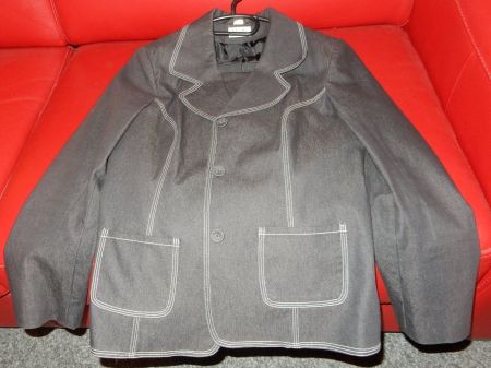 Damen Jeans-Anzug Gr. 20 dunkelgrau
