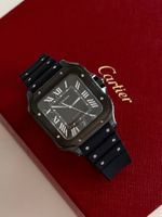Cartier Santos Automatik  Schwaz Uhr Herren schwarz gut...