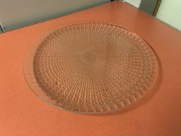 Glasplatte mit Muster 40 cm.Durchmesser guter Zustand