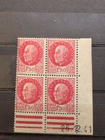 Timbre France 1f50 tête d'homme bloc de 4 26.12.41