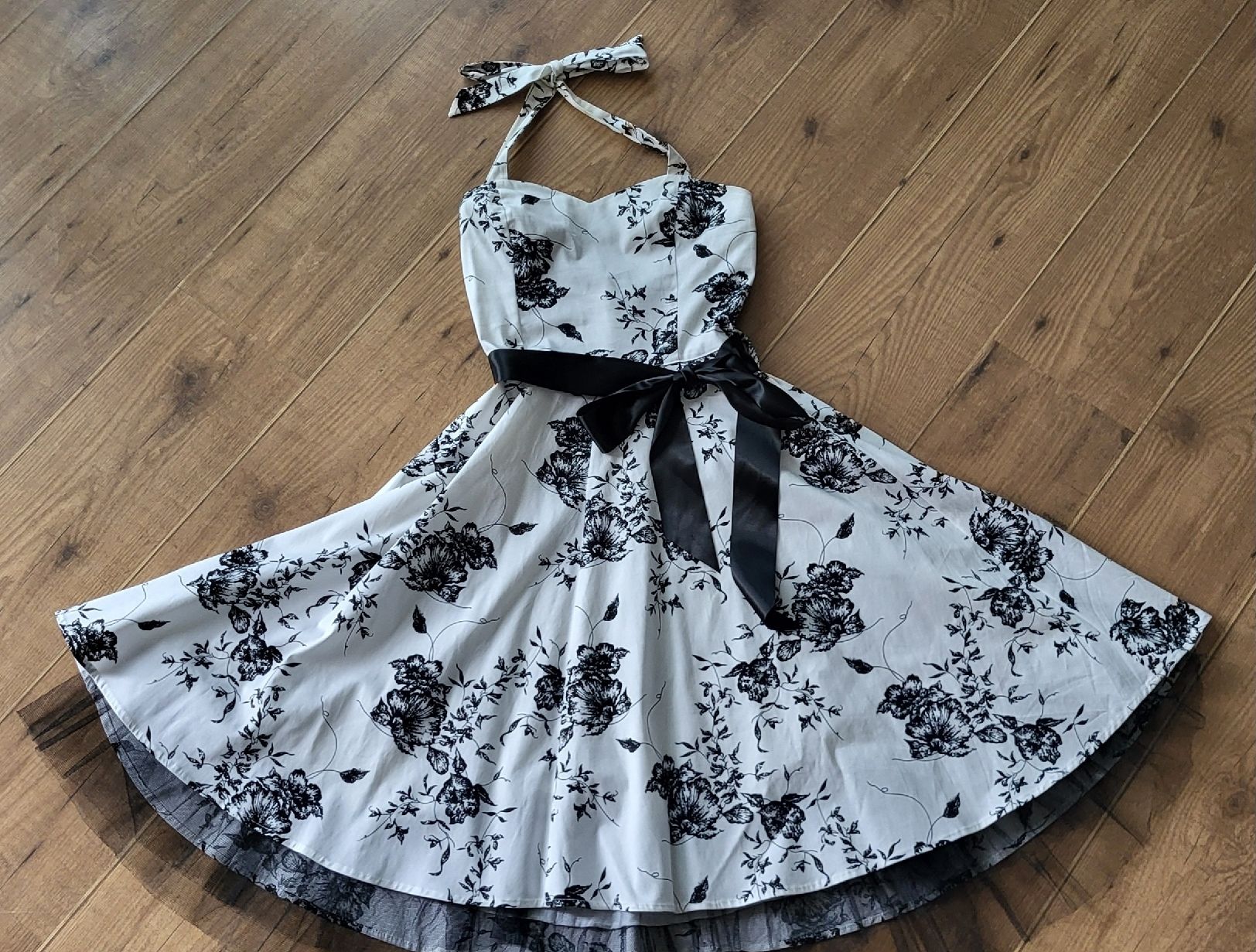 Kleider: H&R Kleid, Gr. 40, weiss mit Blumenmuster – Gebraucht aus Kaltbrunn von BarbaraR 2