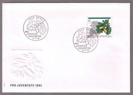 1992_J326_PRO JUVENTUTE_MAXIMUM-FDC_3x«STIELEICHE»! 24.11.92