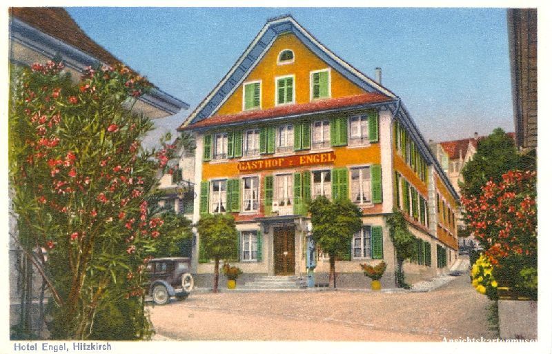 Cartoline postali: Hitzkirch - Hotel Engel + ca.1940 – Usato da Emmenbrücke venduto da teestube