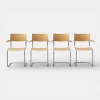 Thonet S43F Freischwinger 4er Set // Marcel Breuer