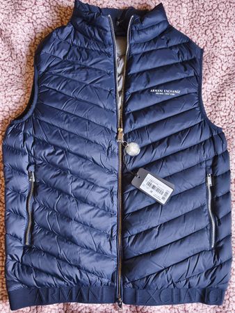 Armani Exchange Padded Vest Navy Blue Size M New with tags