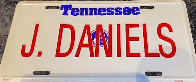 Jack Daniels Insegne: US Nummernschild Tennessee J. Daniels – Usato da Gersau venduto da pandabear01