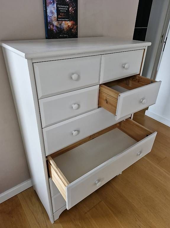 Cassettiere: Commode à tiroirs en pin repeinte – Usato da Botterens venduto da abi_tz2g 3