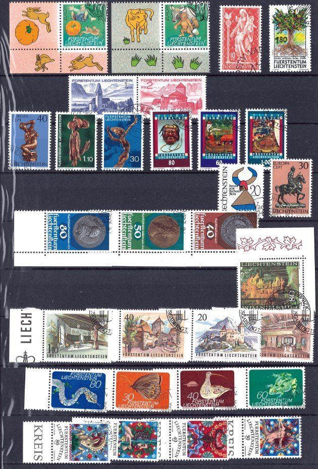 Alle Briefmarken: FL Ausgabetag-Stempel – Gebraucht aus Bellach von qsearch 3