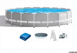 INTEX NEW 610x132cm Prismaframepool mit starker Filterpumpe!